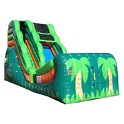 inflatable dry slide palm tree